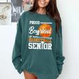 Proud Boyfriend Of A 2025 Senior Graduation Basketball Comfort Colors Sweatshirt Blue Spruce