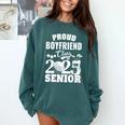 Proud Boyfriend Class Of 2025 Graduation Senior 2025 Golf Comfort Colors Sweatshirt Blue Spruce