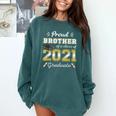 Proud Brother Class Of 2021 Graduate Senior 21 Graduation Comfort Colors Sweatshirt Blue Spruce