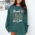 Proud Coast Guard Sister US Coast Guard Graduation Sister Comfort Colors Sweatshirt Blue Spruce