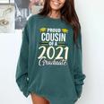 Proud Cousin Of A 2021 Graduate Graduation Clothes MBA PhD Comfort Colors Sweatshirt Blue Spruce
