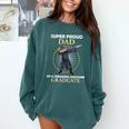 Proud Dad Of 2018 Graduate Dabbing Graduation Senior Shirt Comfort Colors Sweatshirt Blue Spruce