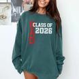 Proud Dad Of A 2026 Graduate Grad Senior Father Graduation Comfort Colors Sweatshirt Blue Spruce