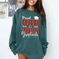 Proud Dad Of a Class Of 2025 Graduate For Graduation Comfort Colors Sweatshirt Blue Spruce