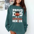Proud Dad Of a Football Senior 2026 Graduation Comfort Colors Sweatshirt Blue Spruce