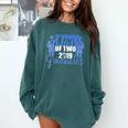 Proud Dad Of Two 2019 Graduates Twin Papa Graduation Comfort Colors Sweatshirt Blue Spruce
