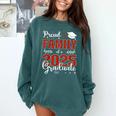 Proud Family Of a Class Of 2025 Graduate For Graduation Comfort Colors Sweatshirt Blue Spruce