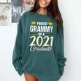 Proud Grammy Of A 2021 Graduate Graduation Clothes MBA PhD Comfort Colors Sweatshirt Blue Spruce