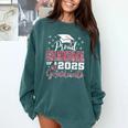 Proud Grandma Of 2025 College Graduate Family Graduation Comfort Colors Sweatshirt Blue Spruce
