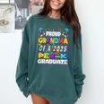 Proud GRANDMA Of a 2025 PRE-K Graduate -Graduation Comfort Colors Sweatshirt Blue Spruce