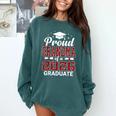 Proud Grandma Of A 2026 Graduate Class Of Graduation Comfort Colors Sweatshirt Blue Spruce