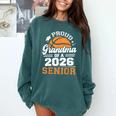 Proud Grandma Of A 2026 Senior Basketball Graduation Comfort Colors Sweatshirt Blue Spruce