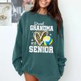 Proud Grandma Of A 2026 Senior Volleyball Graduation Leopard Comfort Colors Sweatshirt Blue Spruce