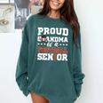 Proud Grandma Of a Football Senior 2026 Graduation Comfort Colors Sweatshirt Blue Spruce