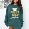 Proud Grandpa Of a Class Of 2026 Graduate For Graduation Comfort Colors Sweatshirt Blue Spruce