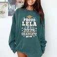 Proud Lela Of A Class Of 2025 Graduate Senior Graduation Comfort Colors Sweatshirt Blue Spruce