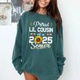 Proud Lil Cousin Of A Class Of 2025 Senior Graduation 2025 Comfort Colors Sweatshirt Blue Spruce