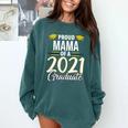 Proud Mama Of A 2021 Graduate Graduation Clothes MBA PhD Comfort Colors Sweatshirt Blue Spruce