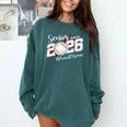 Proud Mama Of A 2026 Senior Baseball Graduation Mom Comfort Colors Sweatshirt Blue Spruce