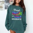 Proud Mom Of a 2022 Graduate Matching Tie Dye Graduation Comfort Colors Sweatshirt Blue Spruce