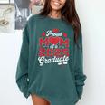 Proud Mom Of a Class Of 2025 Graduate Senior Graduation Comfort Colors Sweatshirt Blue Spruce