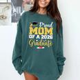 Proud Mom Of A Class Of 2026 Graduate Senior Gold Graduation Comfort Colors Sweatshirt Blue Spruce