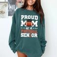 Proud Mom Of a Football Senior 2026 Graduation Gifts Comfort Colors Sweatshirt Blue Spruce
