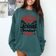 Proud Mom Of a Lacrosse Senior 2022 Graduation Comfort Colors Sweatshirt Blue Spruce