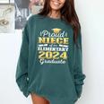 Proud Niece Of 5th Grade Graduate 2024 Elementary Graduation Comfort Colors Sweatshirt Blue Spruce