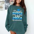 Proud Niece Of Two 2024 Graduate Class 2024 Graduation Comfort Colors Sweatshirt Blue Spruce