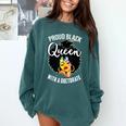 Proud Queen PhD Doctorate Degree Graduation Woman Girl Comfort Colors Sweatshirt Blue Spruce
