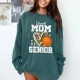 Proud Senior Mom Class Of 2026 Basketball Graduation Leopard Comfort Colors Sweatshirt Blue Spruce