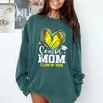 Proud Senior Mom Class Of 2026 Softball Graduation Heart Comfort Colors Sweatshirt Blue Spruce