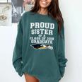 Proud Sister Of A Grad Class Of 2018 Graduation Apparel Comfort Colors Sweatshirt Blue Spruce