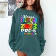 Proud Step-Dad Of 2023 Pre-K Graduate Fathers Day Graduation Comfort Colors Sweatshirt Blue Spruce