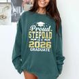 Proud Stepdad Of A 2026 Graduate Class Of Graduation Premium Tri-Blend Comfort Colors Sweatshirt Blue Spruce