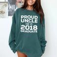 Proud Uncle Of A 2018 Graduate Graduation Comfort Colors Sweatshirt Blue Spruce
