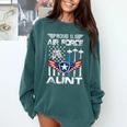 Proud US Air Force Aunt Flag Air Force Graduation Aunt Tee Comfort Colors Sweatshirt Blue Spruce