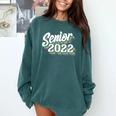 Retro Senior Class Of 2022 Men Women Graduation 90's Grad Comfort Colors Sweatshirt Blue Spruce
