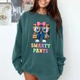 Sarcastic Little MISS SMARTY PANTS Graduation Alumni Game On Comfort Colors Sweatshirt Blue Spruce