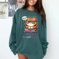 Sarcastic Loner Introvert Not a Friendly Do Not Touchs Comfort Colors Sweatshirt Blue Spruce