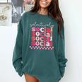 Selectively Social Sarcastic Introvert Humor Comfort Colors Sweatshirt Blue Spruce