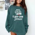 Senior 2018 Graduate Shirt Graduation College Retro Style Comfort Colors Sweatshirt Blue Spruce