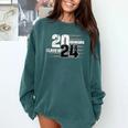 Senior 2024 Graduation Class Of 2024 Senior Women Boy Girl Comfort Colors Sweatshirt Blue Spruce