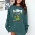 Senior 2025 Graduation Caterpillar For Kids Cute Coquette Comfort Colors Sweatshirt Blue Spruce