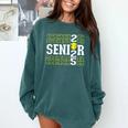 Senior 2025 Softball Class Of 2025 Graduation Comfort Colors Sweatshirt Blue Spruce