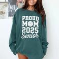 Senior 2025 Volleyball Mom High School Graduation Outfit Fun Comfort Colors Sweatshirt Blue Spruce
