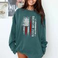 Senior 2026 American Flag Shirt USA Graduation Class Of 2026 Comfort Colors Sweatshirt Blue Spruce