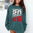 Senior 2026 Class Of 2026 Graduation 2026 Senior 26 Graduate Comfort Colors Sweatshirt Blue Spruce