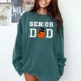 Senior 2026 Dad Basketball Graduation Comfort Colors Sweatshirt Blue Spruce